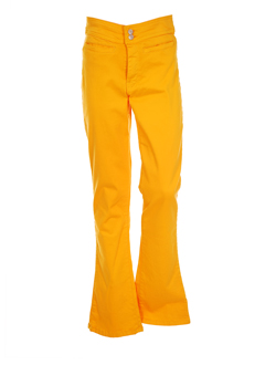 chipie pantalons fille de couleur jaune