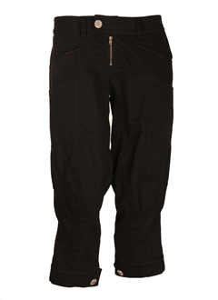 hot pantacourts femme de couleur noir