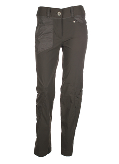 lauren vidal pantalons femme de couleur kaki