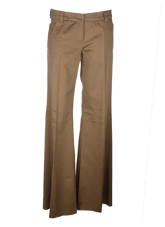 sportmax pantalons femme de couleur marron
