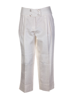 sportmax pantacourts femme de couleur ecru