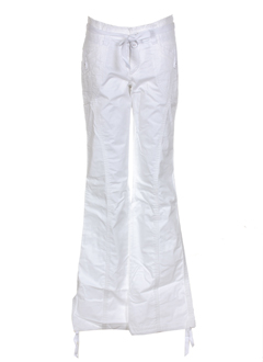 guess jeans pantalons femme de couleur blanc