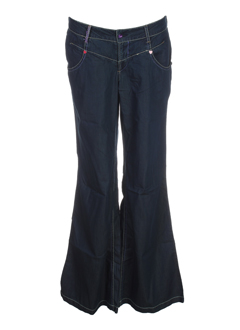 magilla pantalons fille de couleur bleu fonce