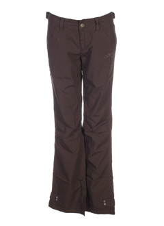 ddp pantalons fille de couleur chocolat
