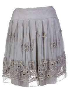 please jupes femme de couleur gris perle