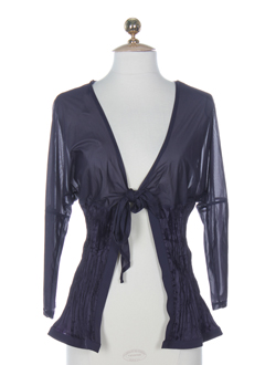 lauren vidal gilets femme de couleur prune