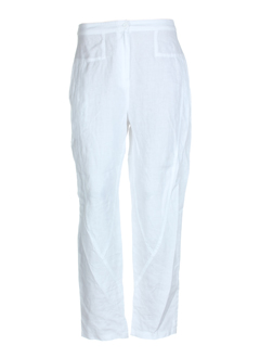 cannisse pantalons femme de couleur blanc
