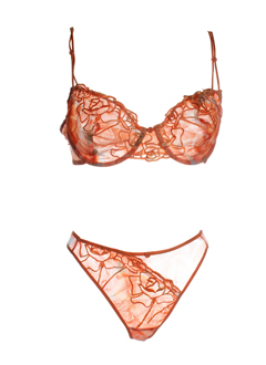 lizetta lingerie femme de couleur orange