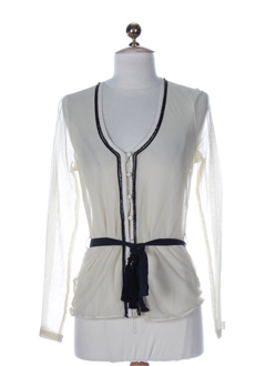 nathalie garcon gilets femme de couleur ivoire