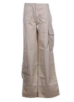 floriane pantalons fille de couleur beige