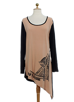 be the queen tuniques femme de couleur noir multicolore