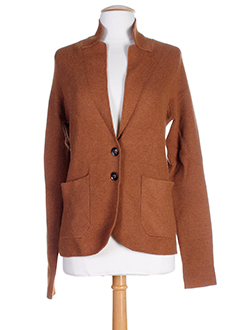 turnover vestes femme de couleur marron clair