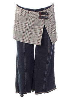 jean bourget pantalons fille de couleur bleu multicolore