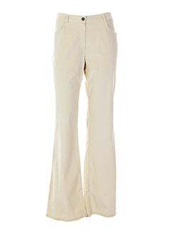 blus&blus pantalons femme de couleur ivoire