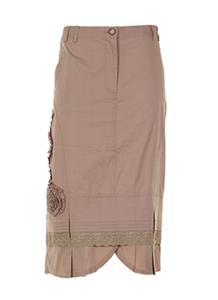 be the queen jupes femme de couleur marron multicolore