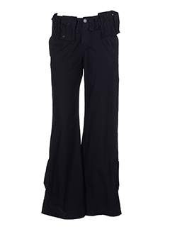 ikks pantalons femme de couleur noir