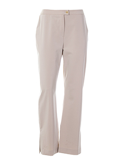 francois favel pantalons femme de couleur beige