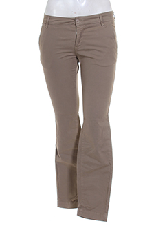 teddy smith pantalons femme de couleur marron