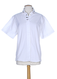 col claudine chemises femme de couleur blanc
