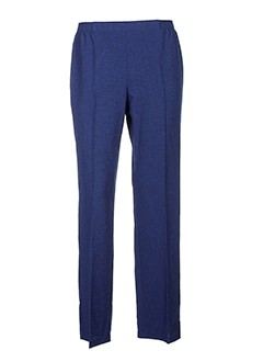 telmail pantalons femme de couleur bleu