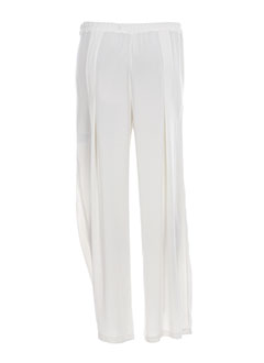 cannisse pantalons femme de couleur blanc