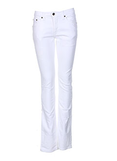 teddy smith pantalons fille de couleur blanc