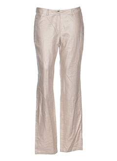 nathalie chaize pantalons femme de couleur beige