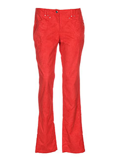 nathalie chaize pantalons femme de couleur rouge