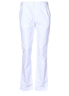 teddy smith pantalons fille de couleur blanc