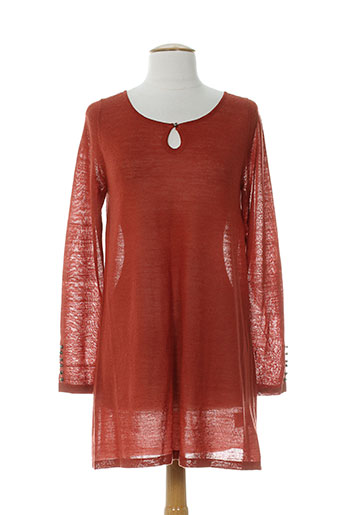 lauren vidal pulls femme de couleur orange
