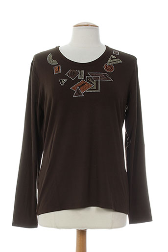 jean delfin t-shirts femme de couleur marron