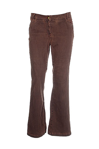 zaffiri pantalons femme de couleur marron