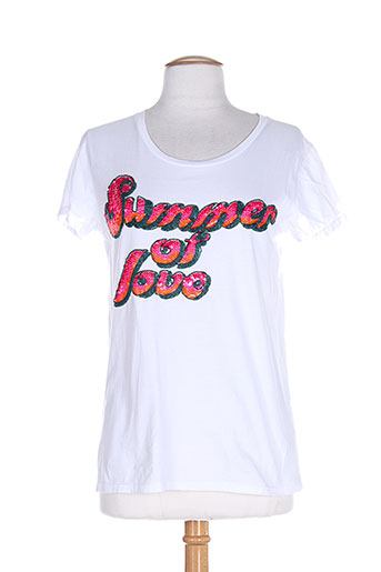 ambre babzoe t-shirts femme de couleur blanc