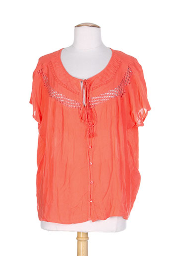 vila chemises femme de couleur orange