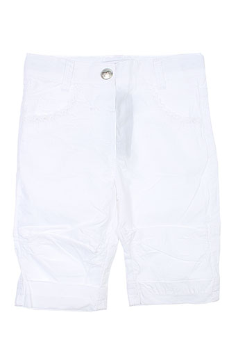 3 pommes pantacourts fille de couleur blanc
