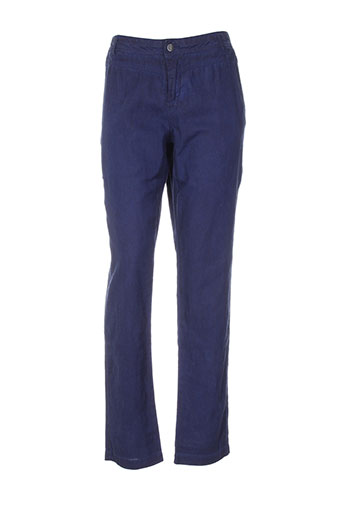 ddp pantalons femme de couleur bleu