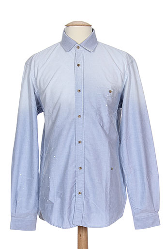 joe san chemises homme de couleur bleu