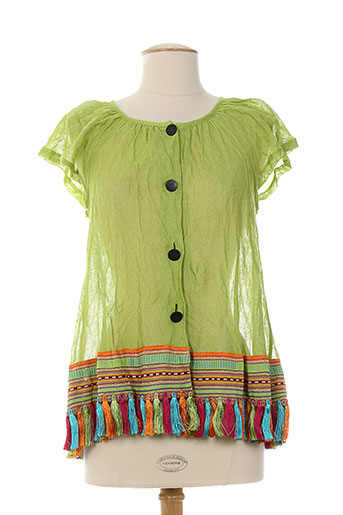 azuleros gilets femme de couleur vert