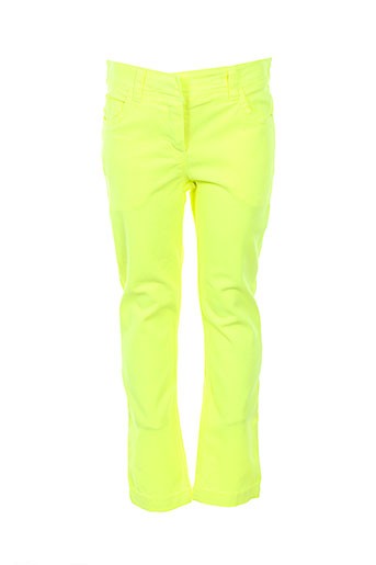 lili gaufrette pantalons fille de couleur jaune