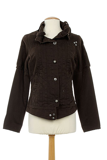 double one peace vestes femme de couleur marron