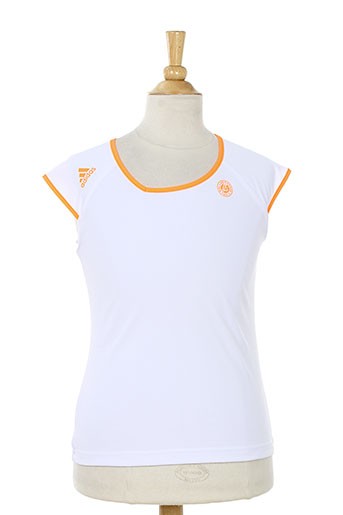 adidas t-shirts fille de couleur blanc