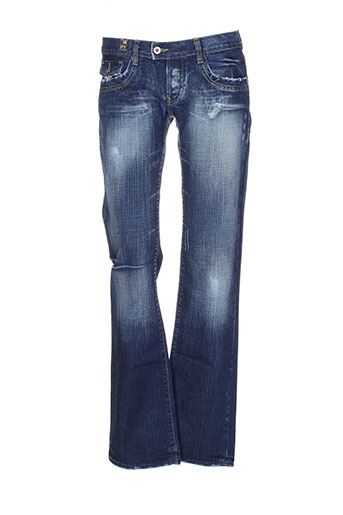 p&y denim jeans femme de couleur bleu