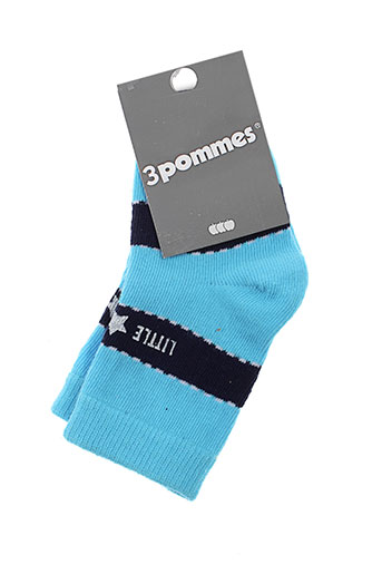 3 et pommes chaussette garcon de couleur bleu (photo) 3 et pommes chaussette garcon de couleur bleu (photo)