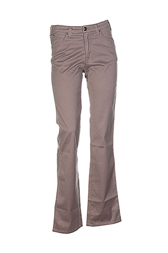 armani pantalons femme de couleur marron