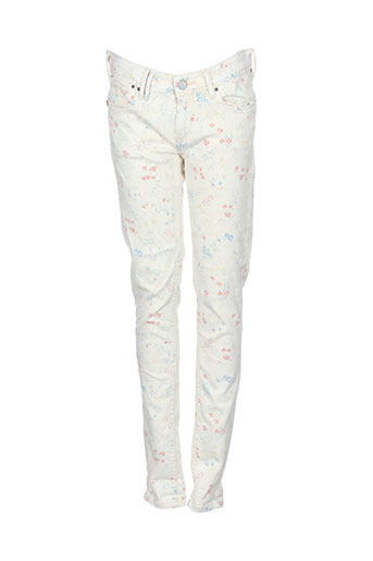 pepe jeans pantalons fille de couleur beige