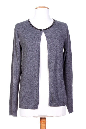 ambre babzoe gilets femme de couleur gris