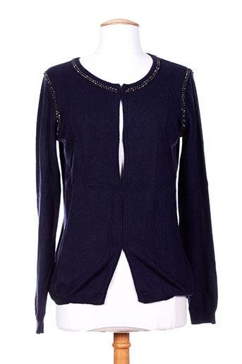 ambre babzoe gilets femme de couleur bleu