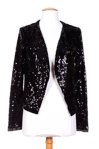 ambre babzoe gilets femme de couleur noir