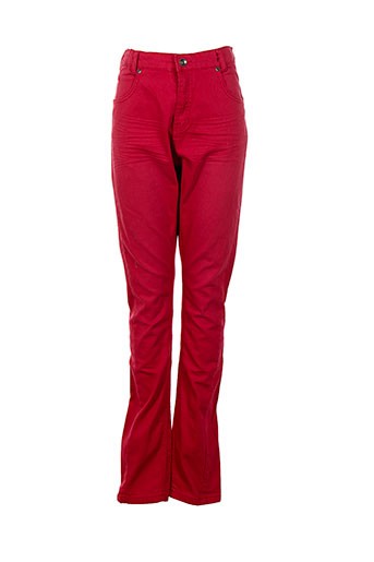 beckaro pantalons garçon de couleur rouge