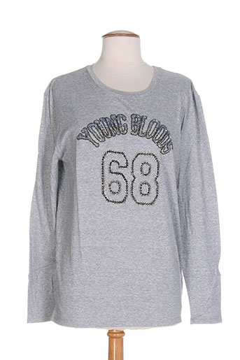 ambre babzoe t-shirts / tops femme de couleur gris